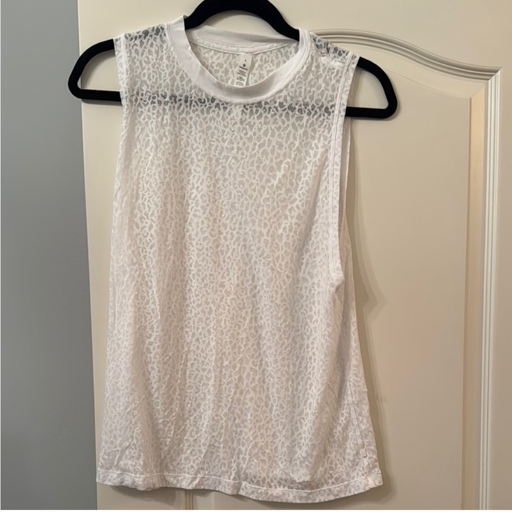 Lululemon Muscle Tee White Sleeveless Women's Top